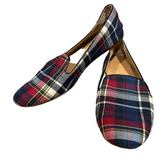 J.Crew Addie Smoke Smoking Loafers in Plaid Tartan - Picture 6 of 10